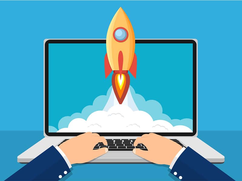 Rocket Launching from Computer Website Browser